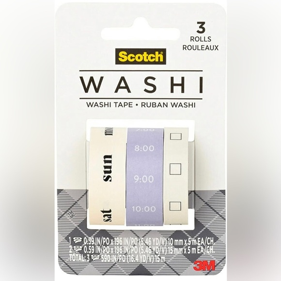 Scotch Expressions Washi Tape, Journaling and Calendar Design 6 pack - Picture 2 of 7